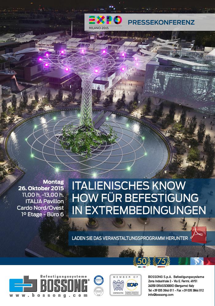 BOSSONG ITALIENISCHES KNOW HOW FÜR BEFESTIGUNG IN EXTREMBEDINGUNGEN BOSSONG ITALIENISCHES KNOW HOW FÜR BEFESTIGUNG IN EXTREMBEDINGUNGEN