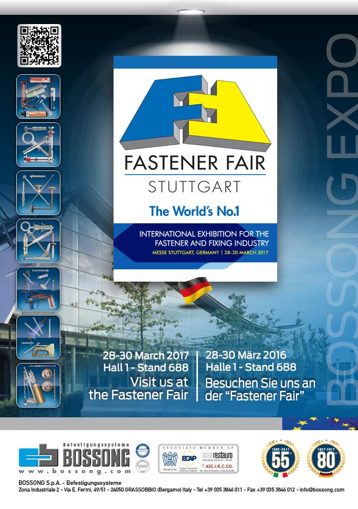 Besuchen Sie uns @ Fastener Fair Stuttgart 2017 Bossong